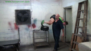 www.jimhunterslair.com - Brutally hogtied & balanced on her knee points thumbnail