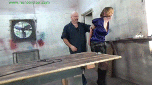 www.jimhunterslair.com -  Curvy neighbor girl brutally hogtied in thin leather cords thumbnail