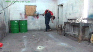 www.jimhunterslair.com - Brutally hogtied on the filthy floor of the lair  thumbnail