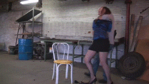www.jimhunterslair.com - Pretty secretary strictly bound to a chair thumbnail