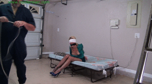 www.jimhunterslair.com - Hot blond secretary bound, gagged & hogtied thumbnail