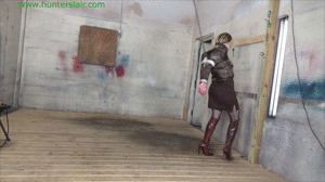 www.jimhunterslair.com - Stretched out by her cruelly bound & clamped tits thumbnail