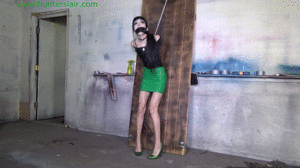 www.jimhunterslair.com - Neighborhood brat tied to the wall for XXXX orgasms thumbnail